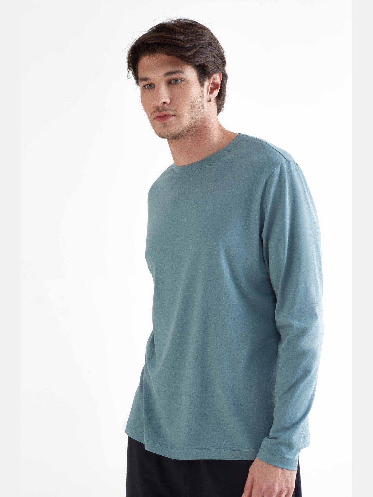 Organic Cotton & Modal Long Sleeve T-shirt: Mens - REGN