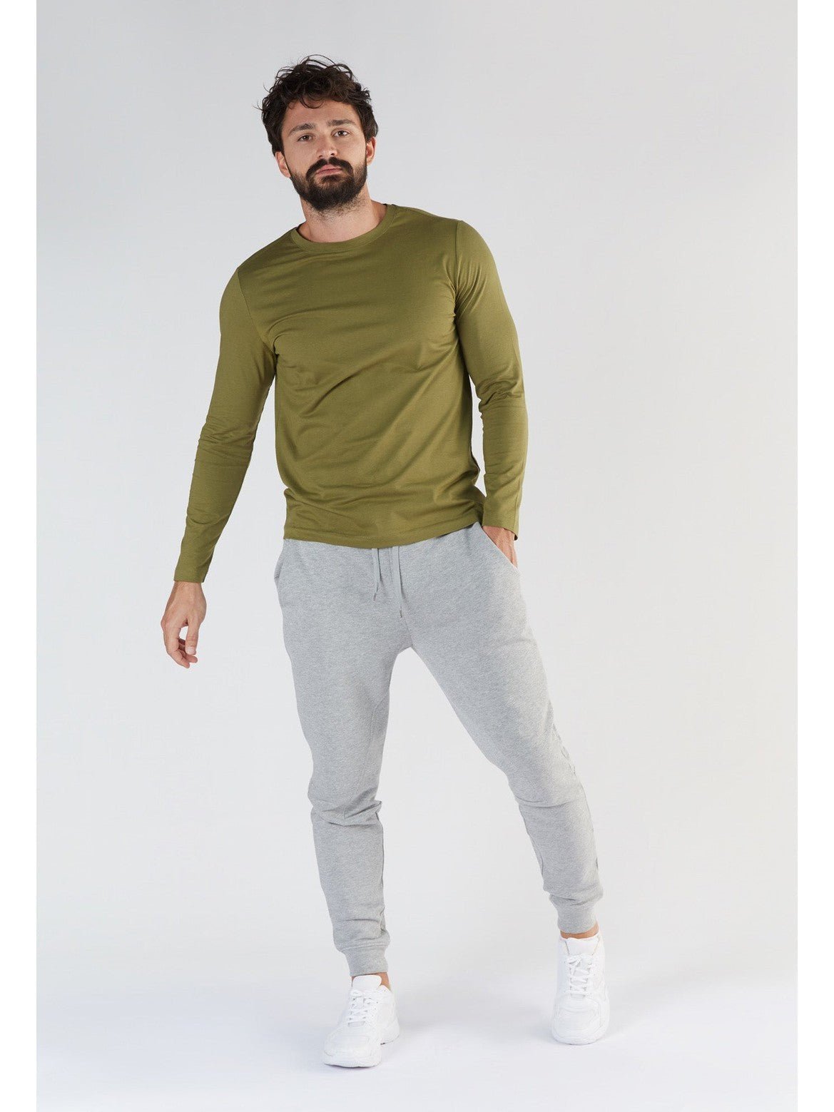 Organic Cotton & Modal Long Sleeve T-shirt: Mens - REGN