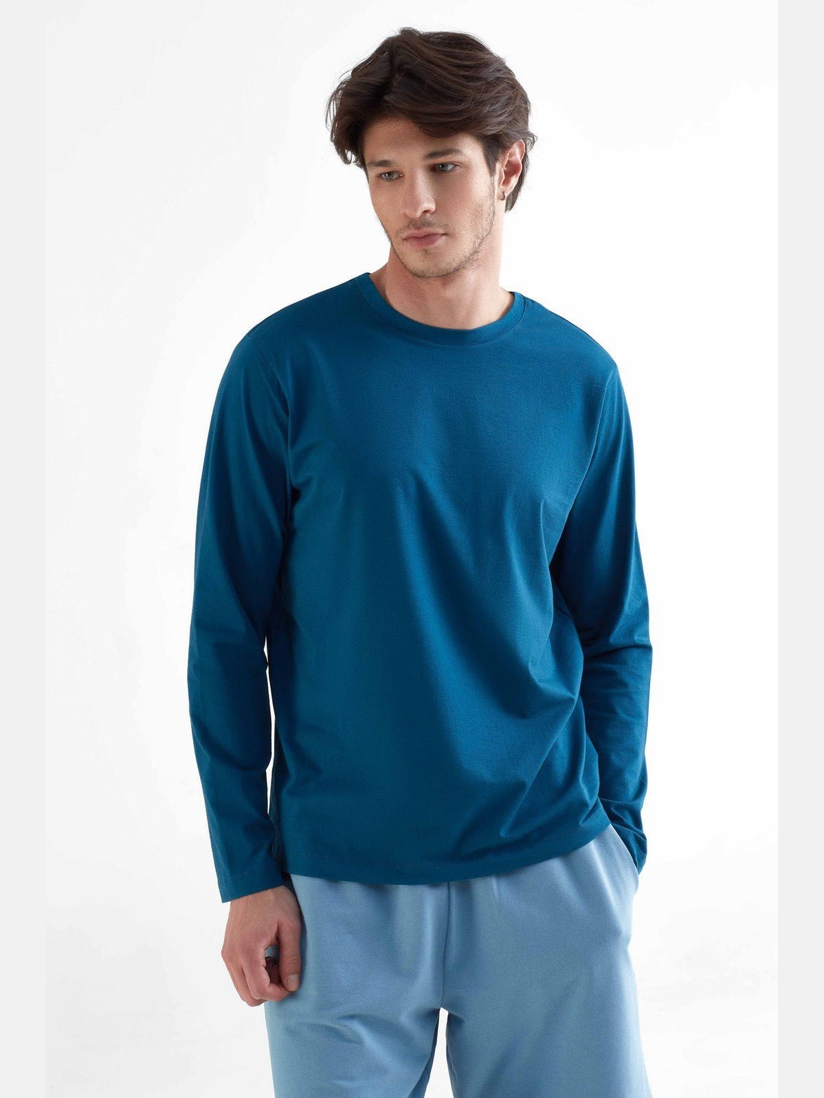 Organic Cotton & Modal Long Sleeve T-shirt: Mens - REGN