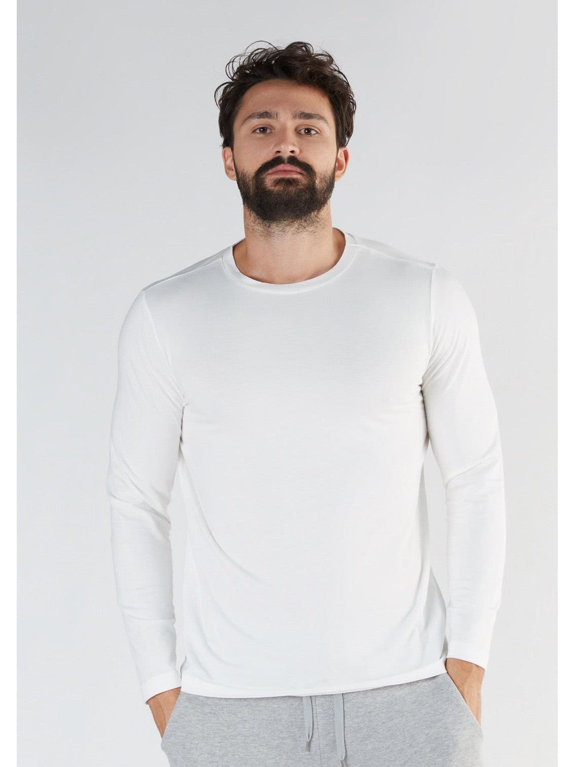 Organic Cotton & Modal Long Sleeve T-shirt: Mens - REGN