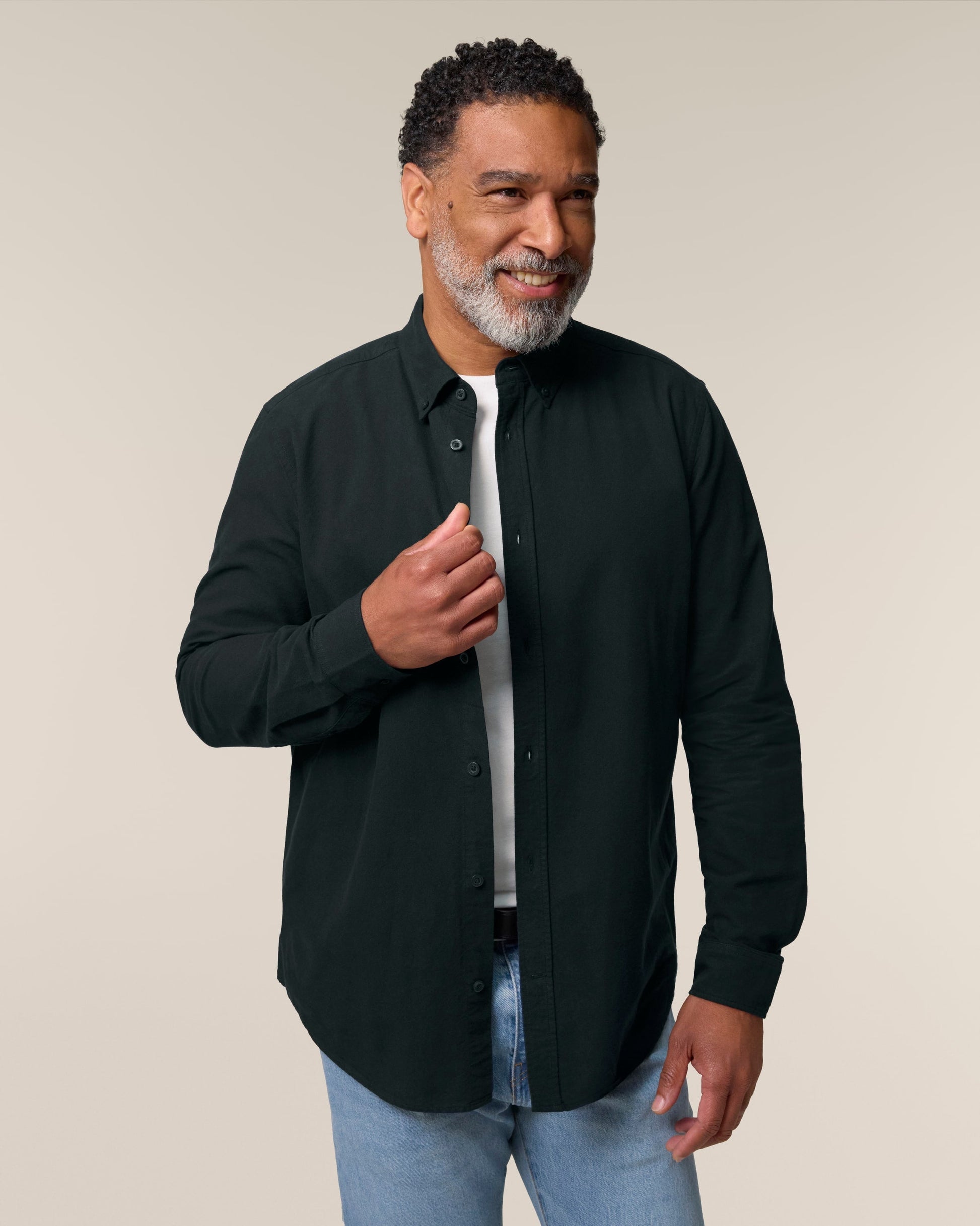 Organic Cotton Oxford Long Sleeve Shirt: Mens - REGN