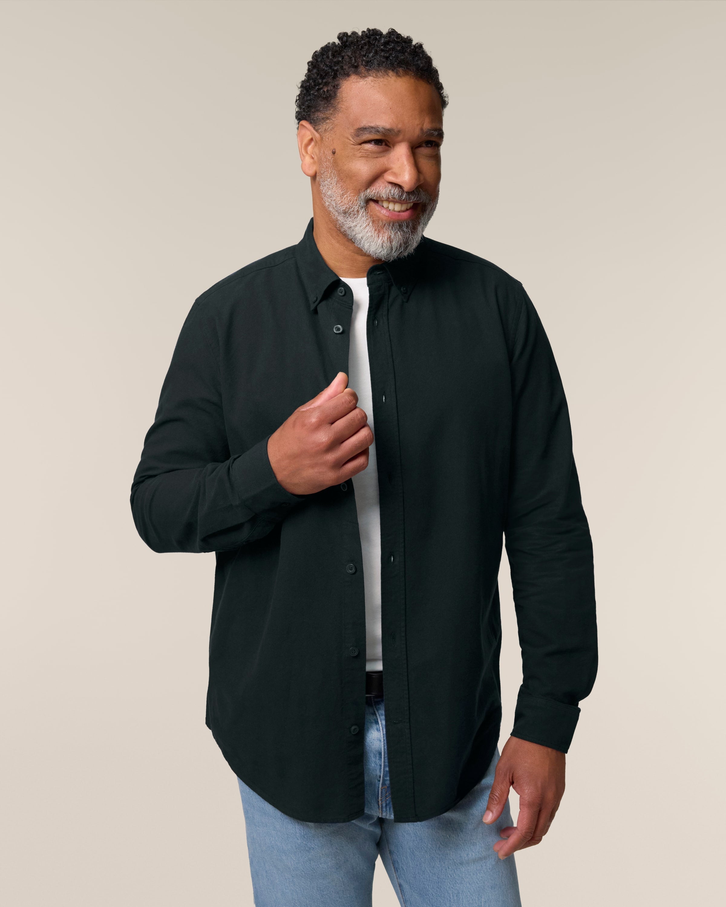 Organic Cotton Oxford Long Sleeve Shirt: Mens - REGN