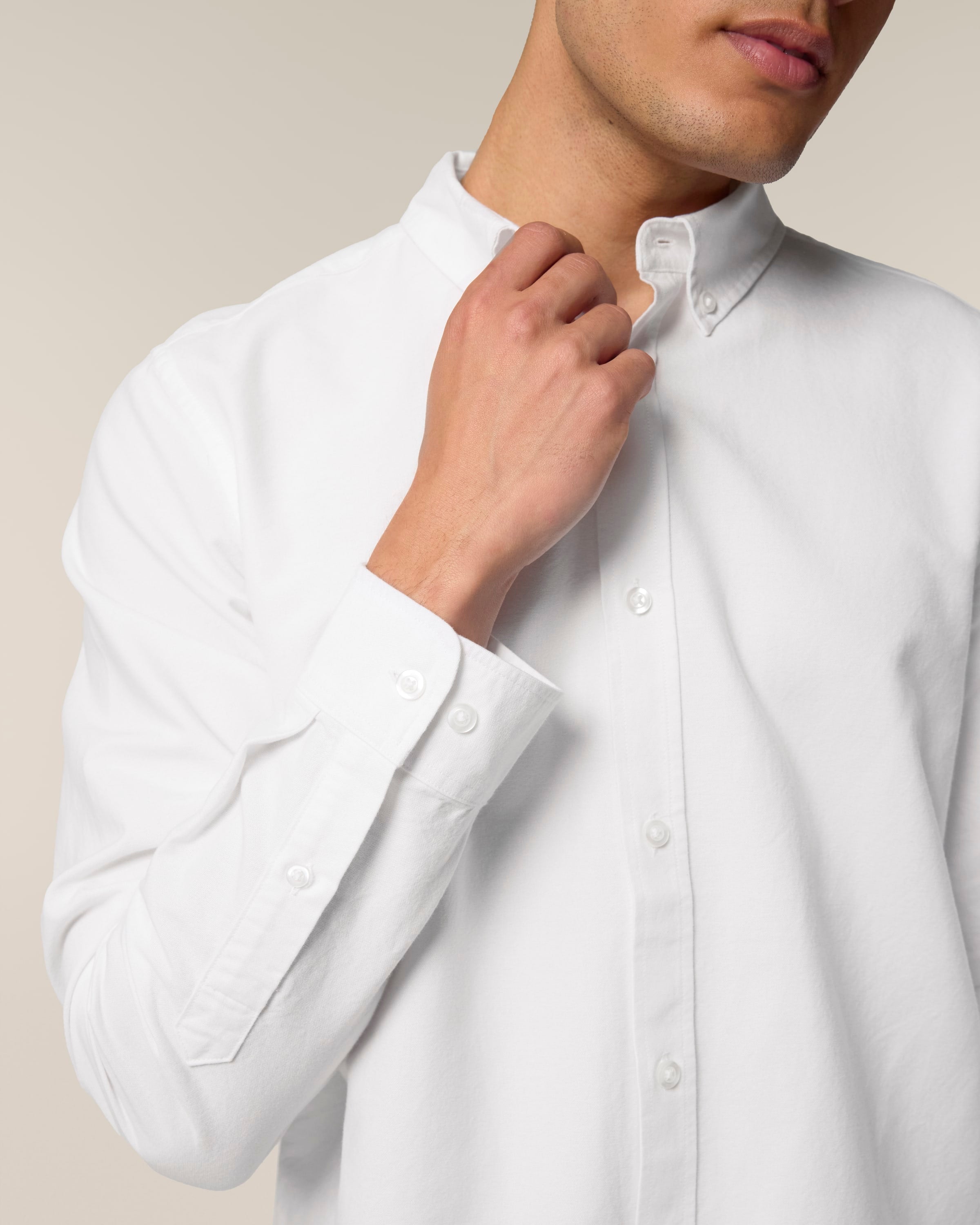 Organic Cotton Oxford Long Sleeve Shirt: Mens - REGN