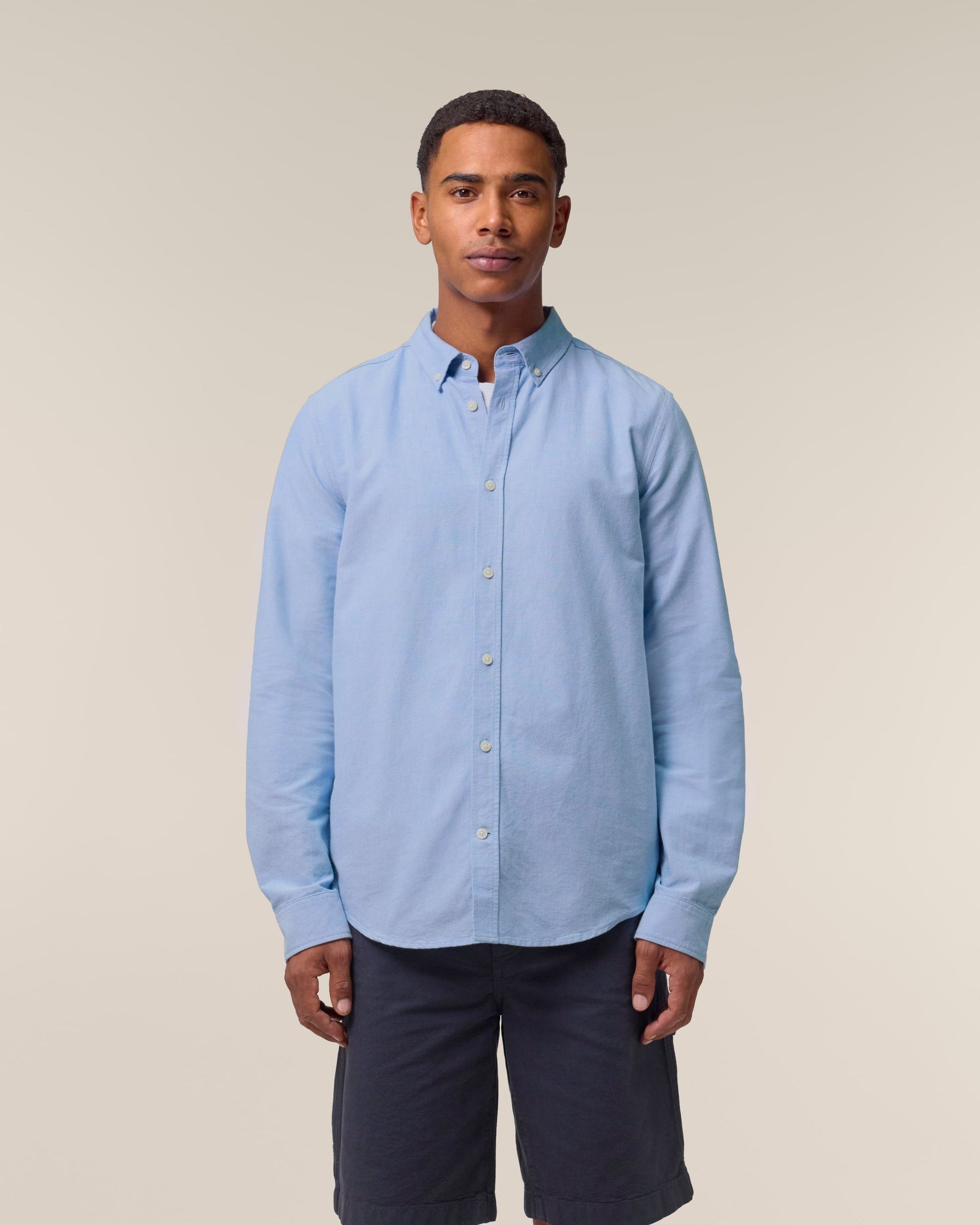 Organic Cotton Oxford Long Sleeve Shirt: Mens - REGN