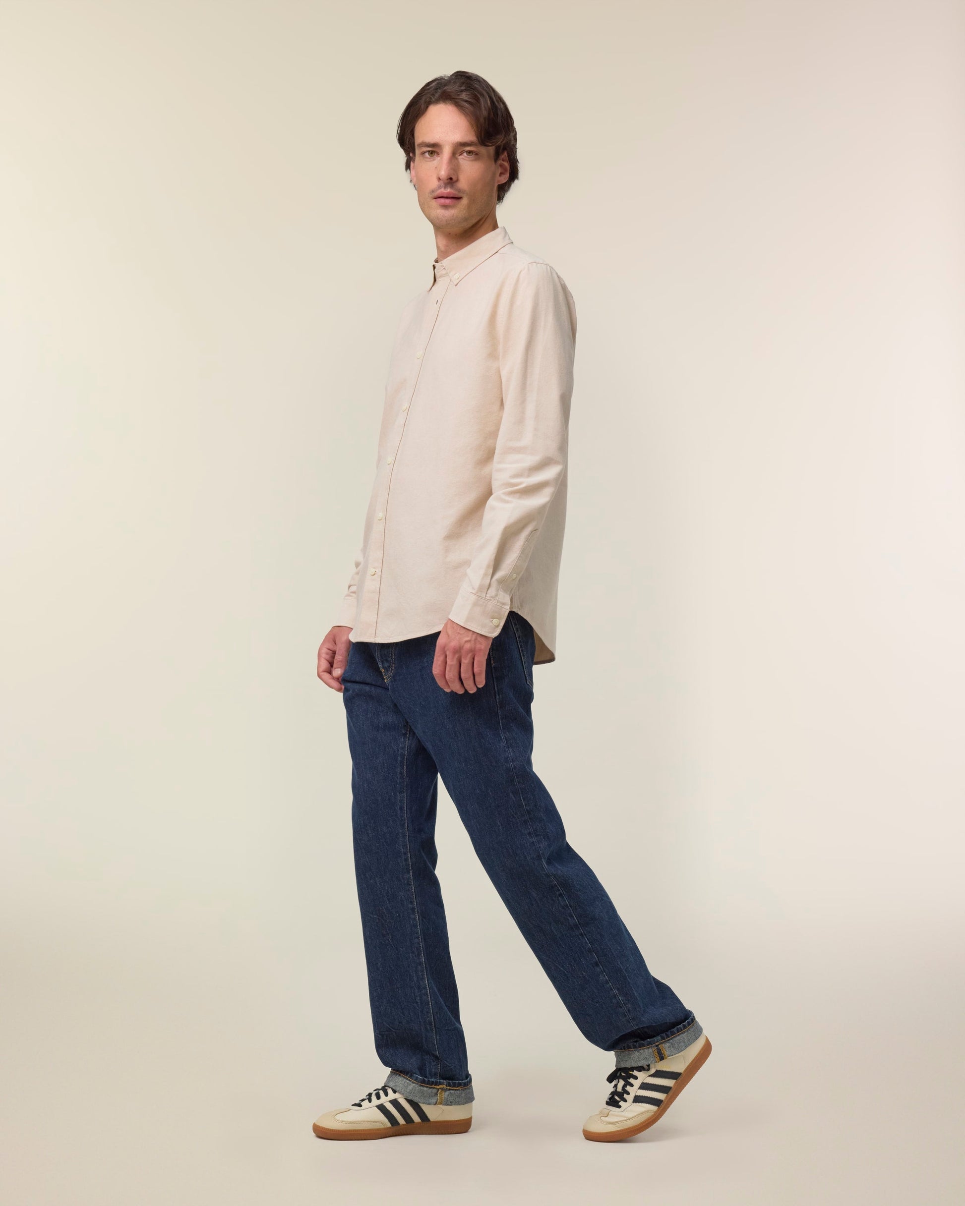 Organic Cotton Oxford Long Sleeve Shirt: Mens - REGN