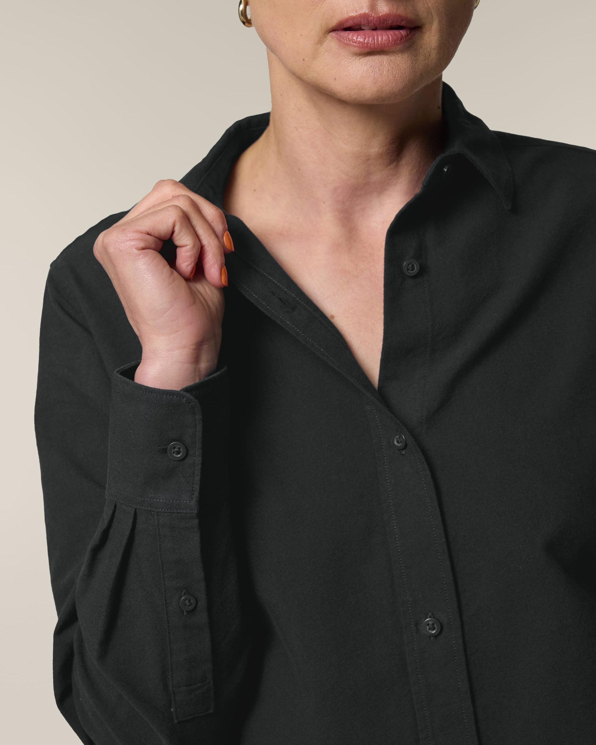 Organic Cotton Oxford Long Sleeve Shirt: Womens - REGN