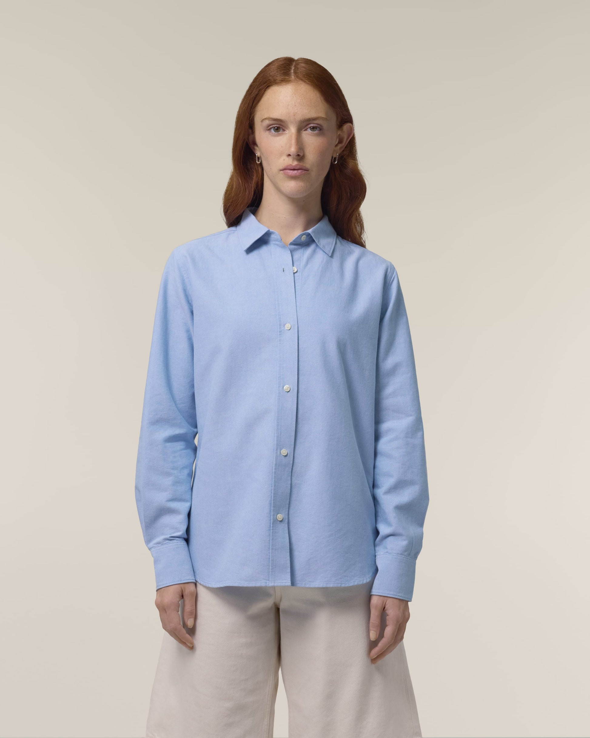 Organic Cotton Oxford Long Sleeve Shirt: Womens - REGN