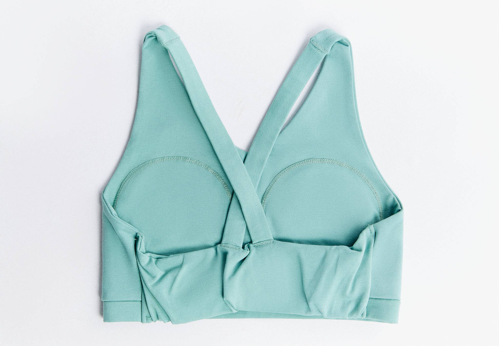 Organic Cotton & Recycled Elastane Padded V-neck Sports Bra - REGN