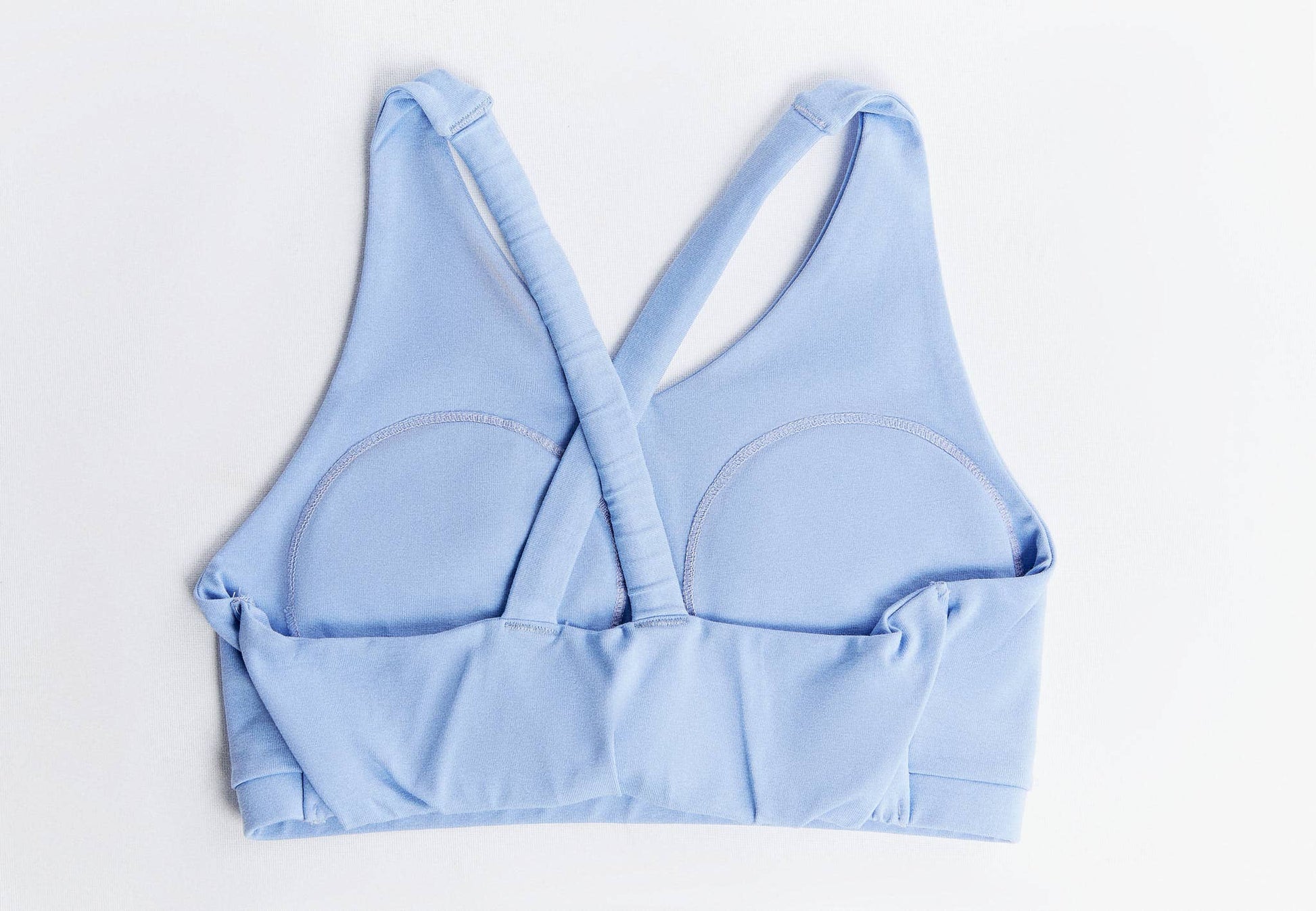 Organic Cotton & Recycled Elastane Padded V-neck Sports Bra - REGN
