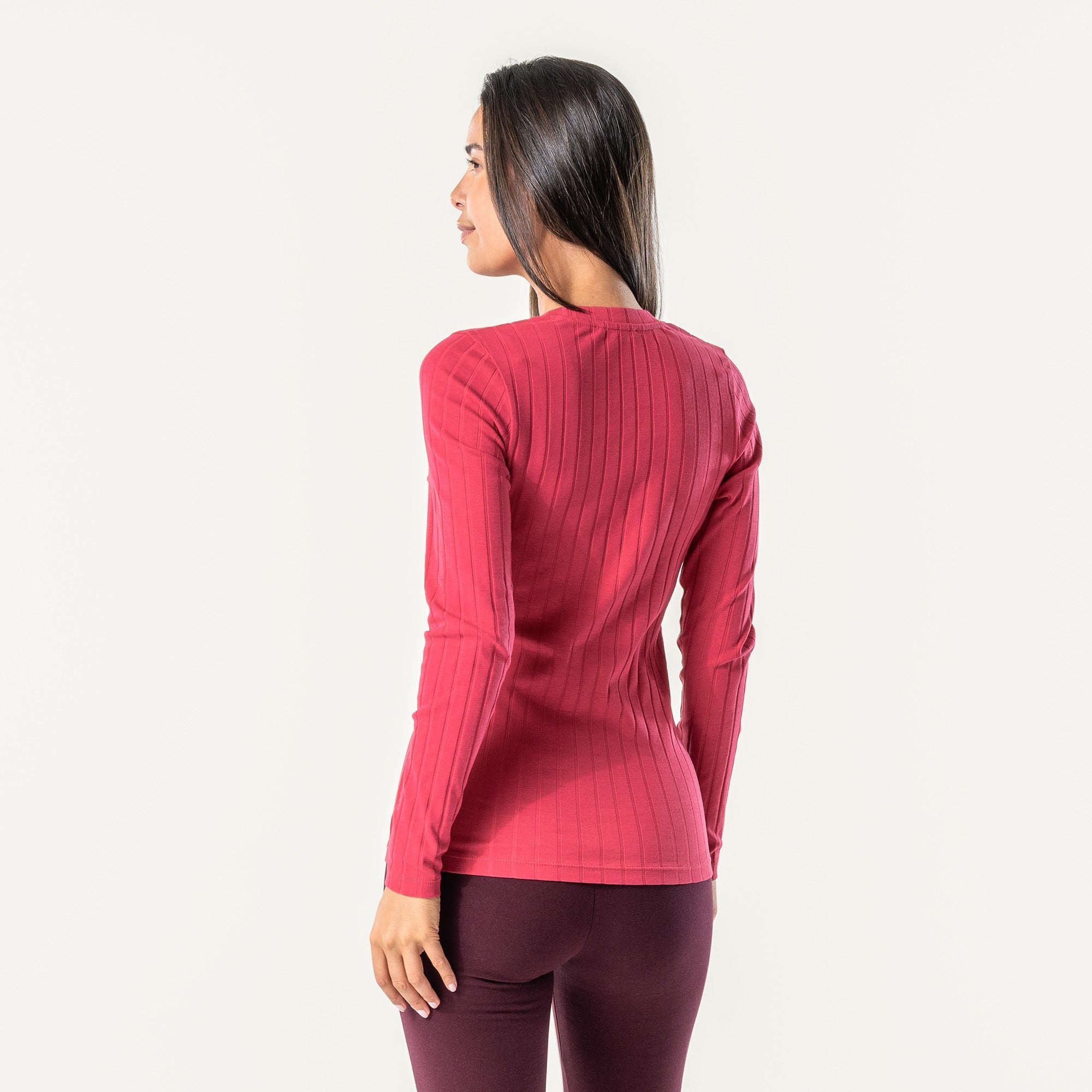 Organic Cotton Ribbed Long Sleeve T-shirt: Womens - REGN