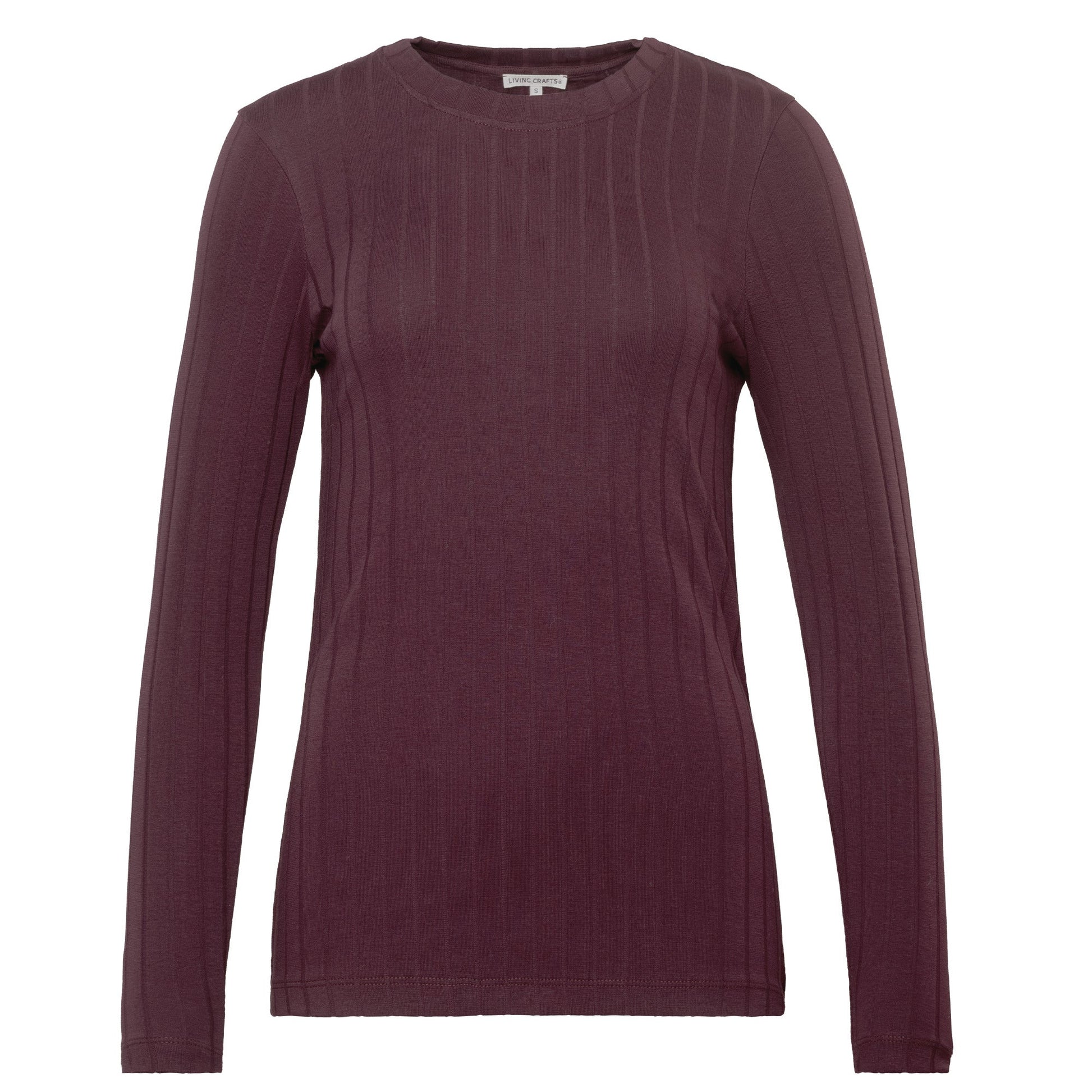 Organic Cotton Ribbed Long Sleeve T-shirt: Womens - REGN
