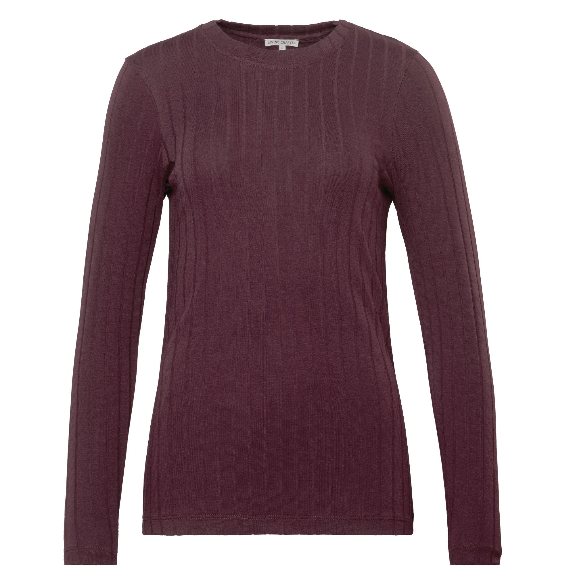 Organic Cotton Ribbed Long Sleeve T-shirt: Womens - REGN