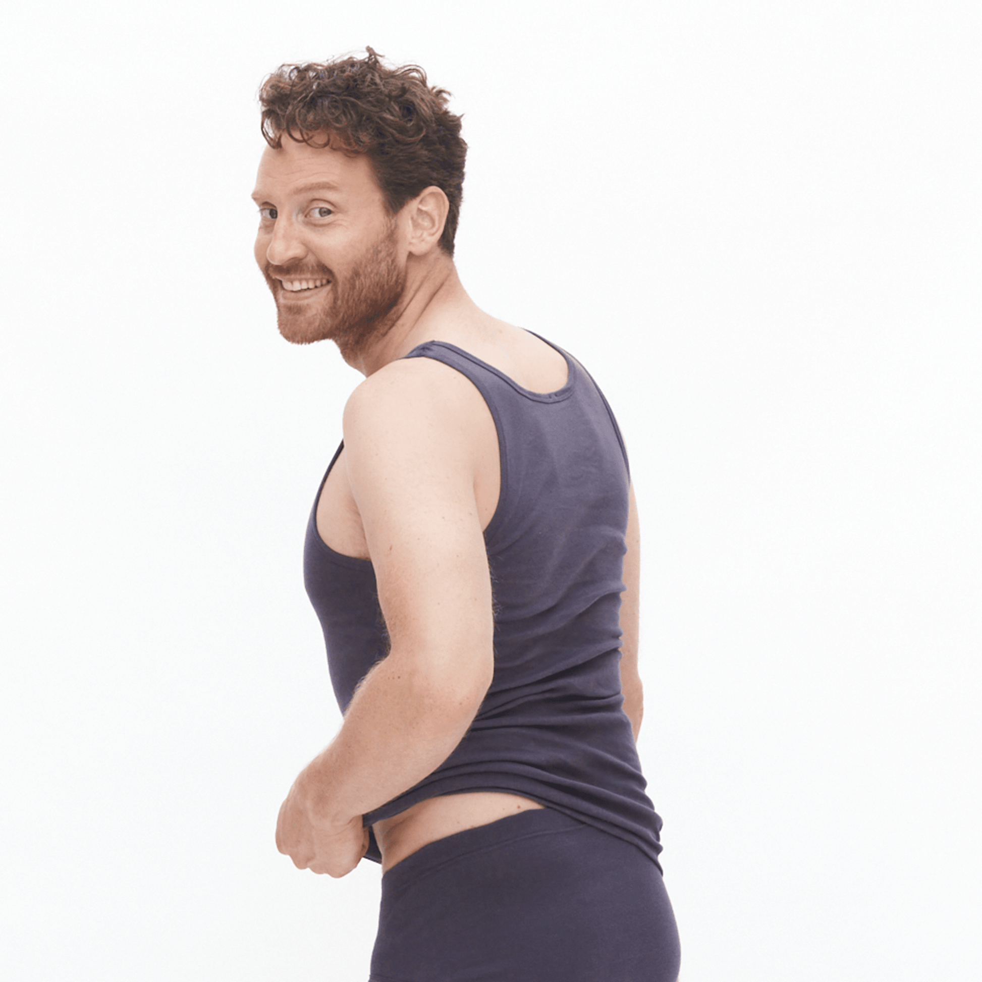 Organic Cotton Ribbed Vest: Mens - REGN