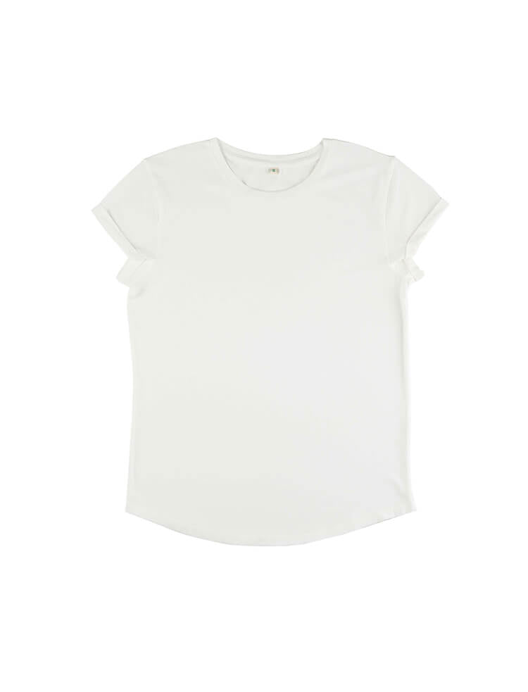 Organic Cotton Rolled Sleeve T-shirt: Womens - REGN