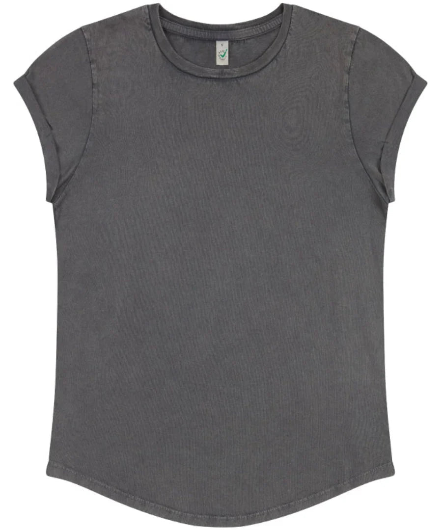 Organic Cotton Rolled Sleeve T-shirt: Womens - REGN