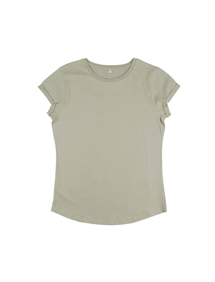 Organic Cotton Rolled Sleeve T-shirt: Womens - REGN