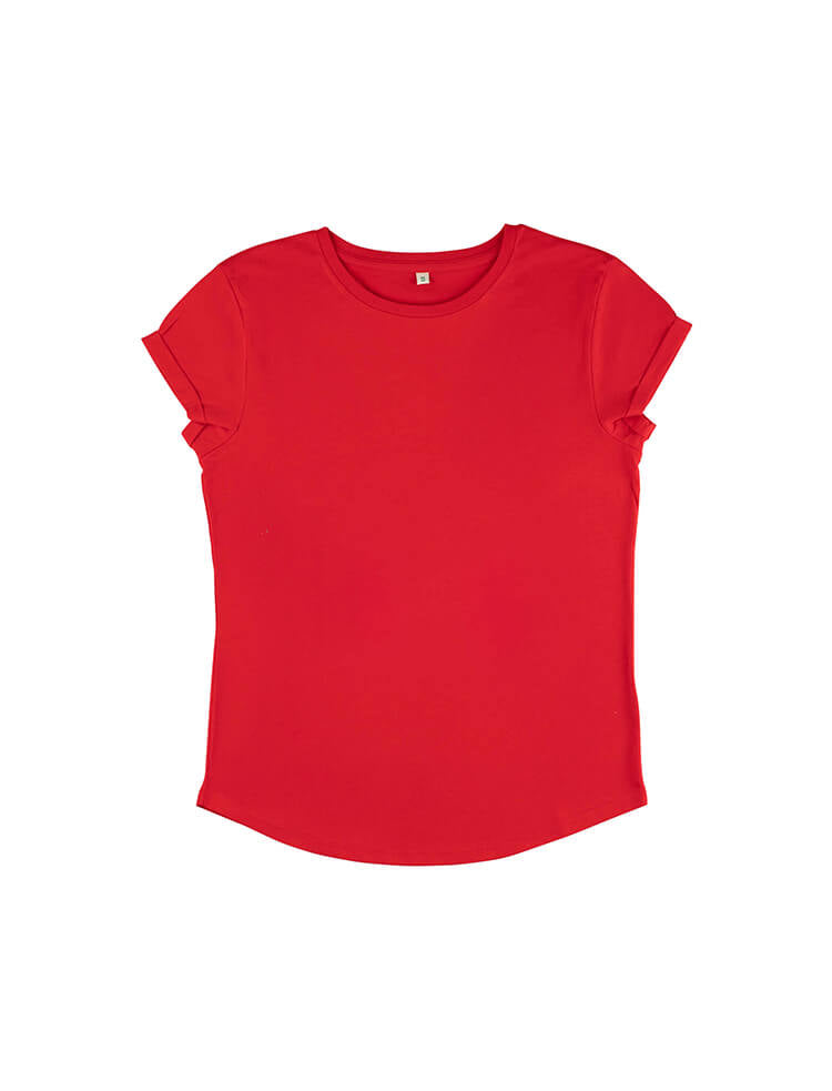 Organic Cotton Rolled Sleeve T-shirt: Womens - REGN
