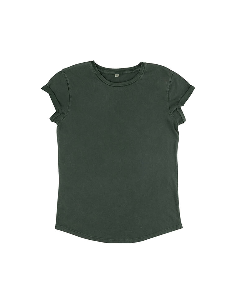 Organic Cotton Rolled Sleeve T-shirt: Womens - REGN