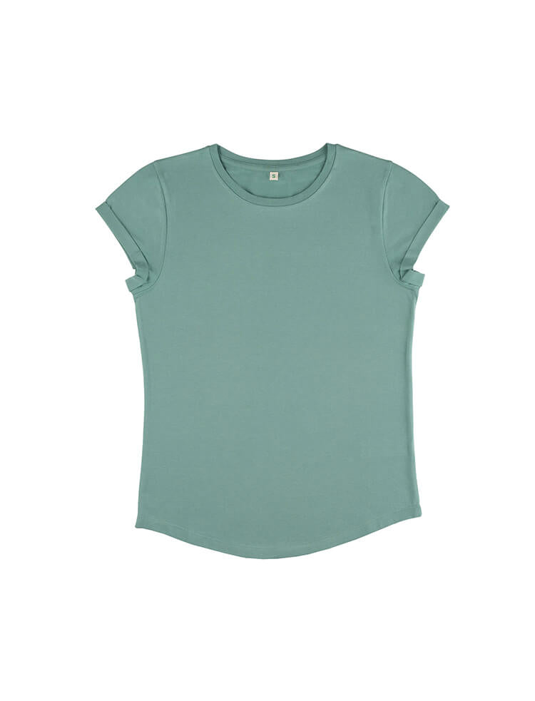Organic Cotton Rolled Sleeve T-shirt: Womens - REGN