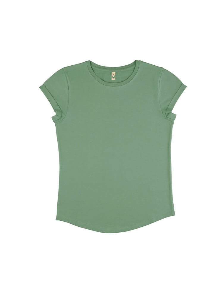 Organic Cotton Rolled Sleeve T-shirt: Womens - REGN