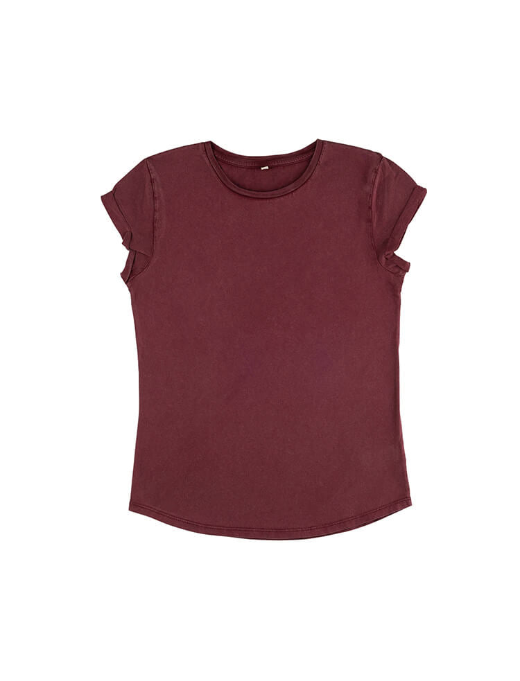 Organic Cotton Rolled Sleeve T-shirt: Womens - REGN