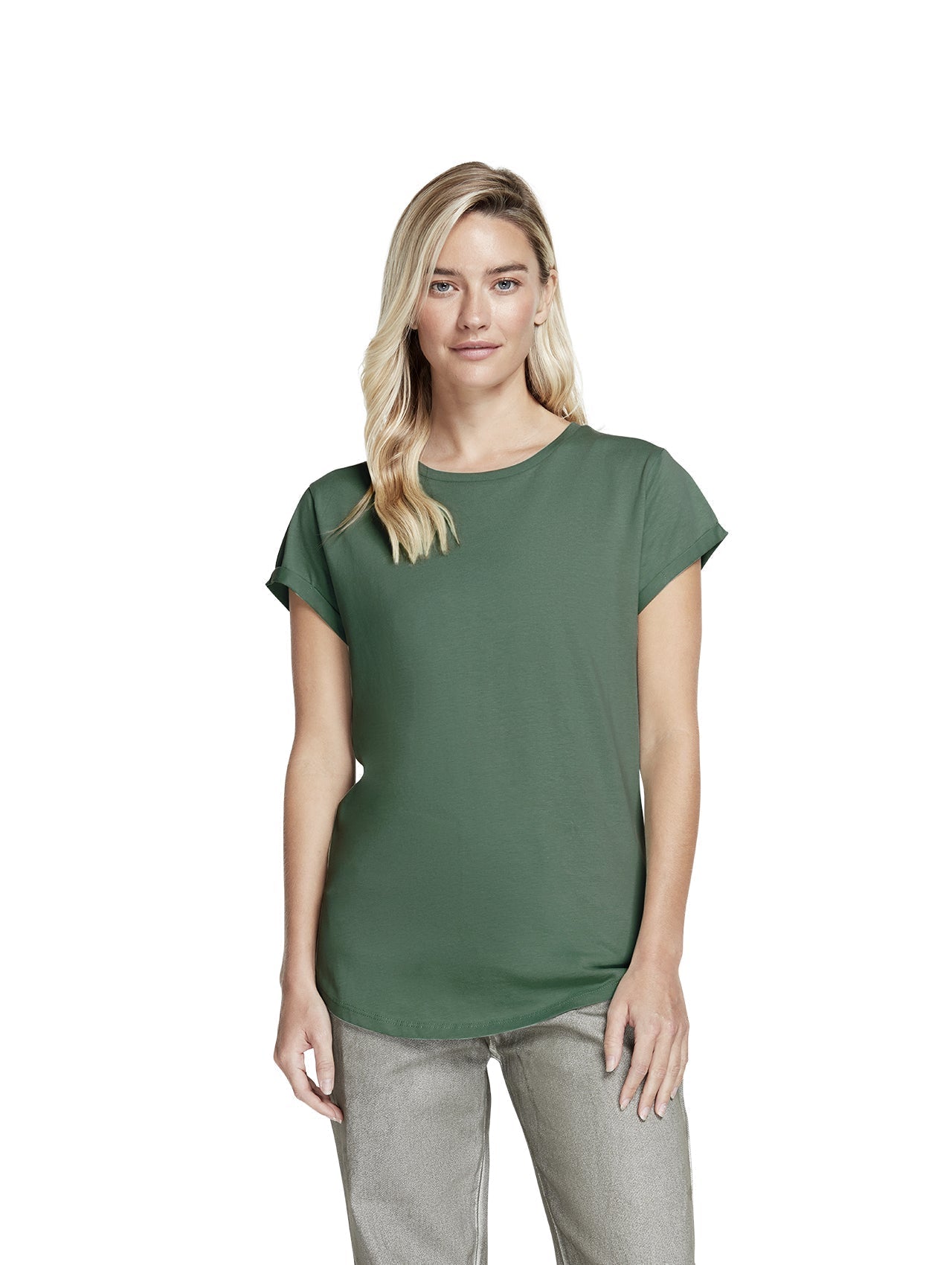 Organic Cotton Rolled Sleeve T-shirt: Womens - REGN