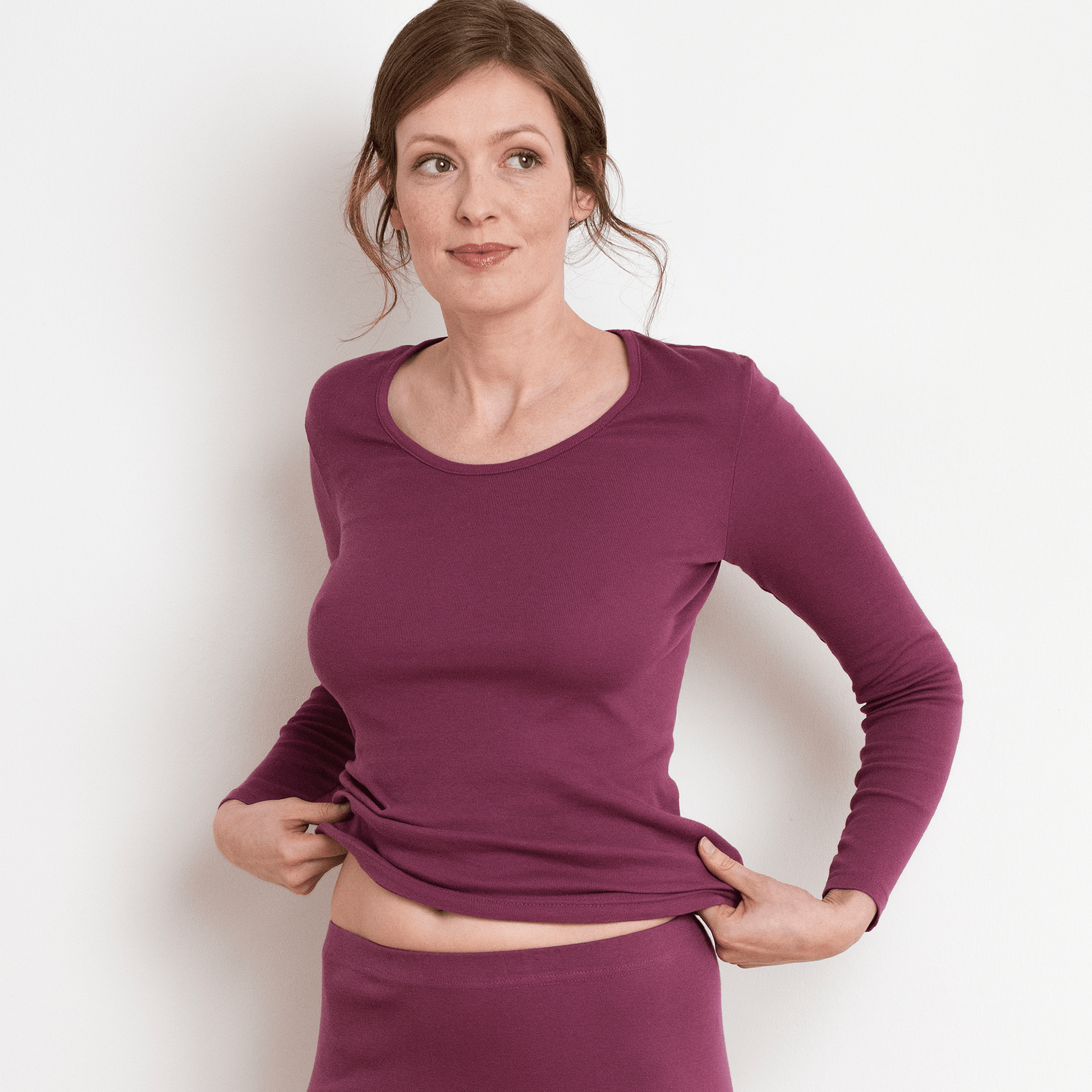 Organic Cotton Thermal Long Sleeve T-shirt: Womens - REGN