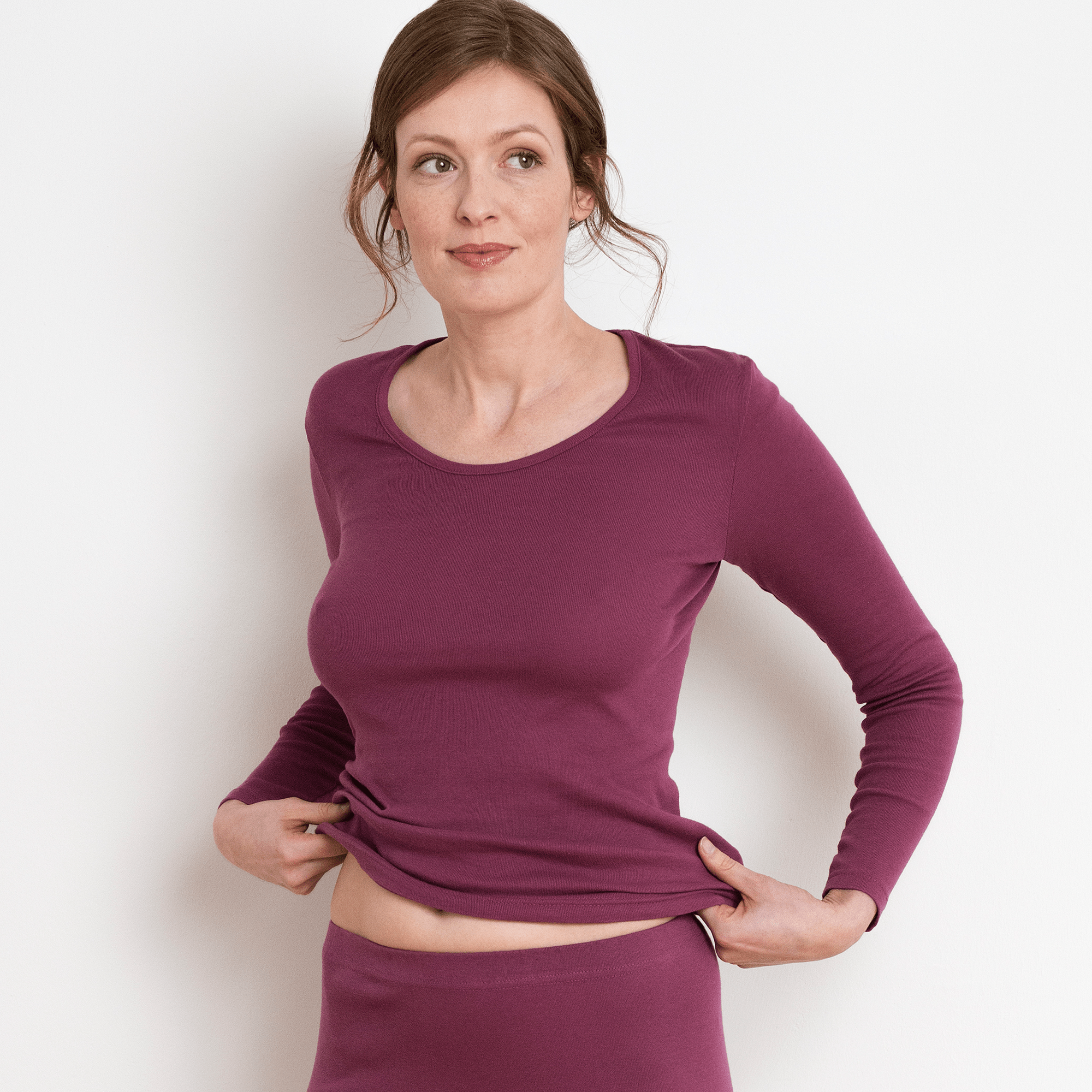 Organic Cotton Thermal Long Sleeve T-shirt: Womens - REGN