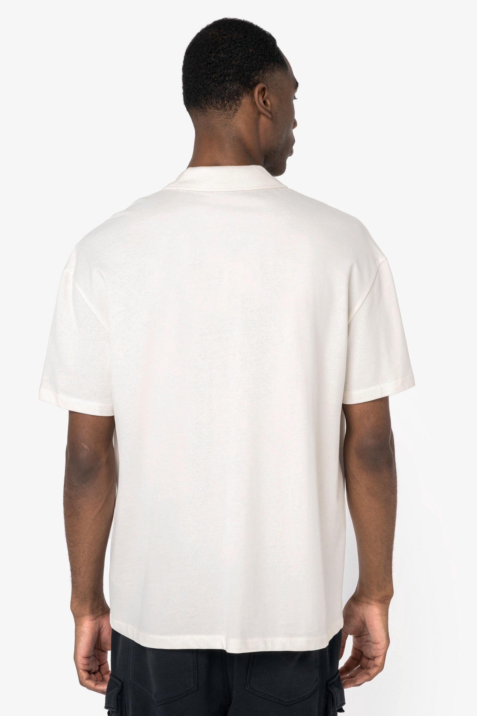 Organic Drop Shoulder Polo Shirt: Mens - REGN