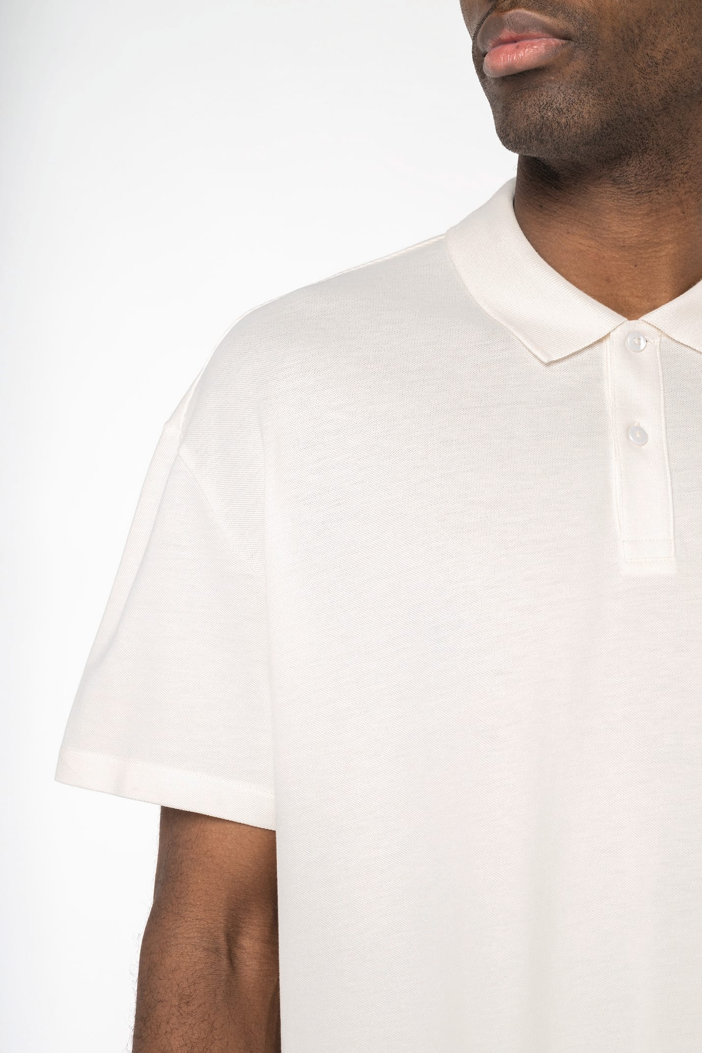 Organic Drop Shoulder Polo Shirt: Mens - REGN