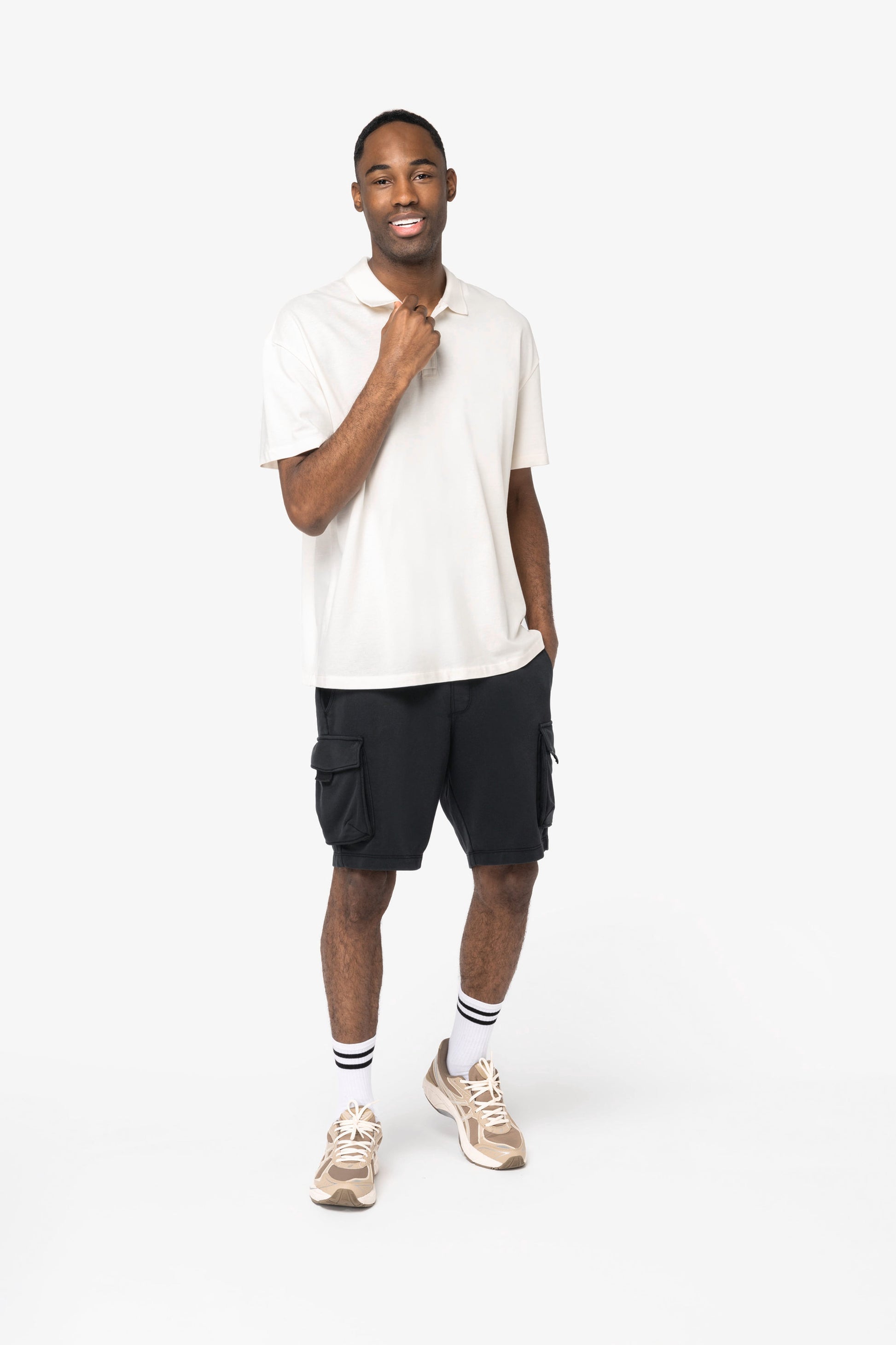 Organic Drop Shoulder Polo Shirt: Mens - REGN