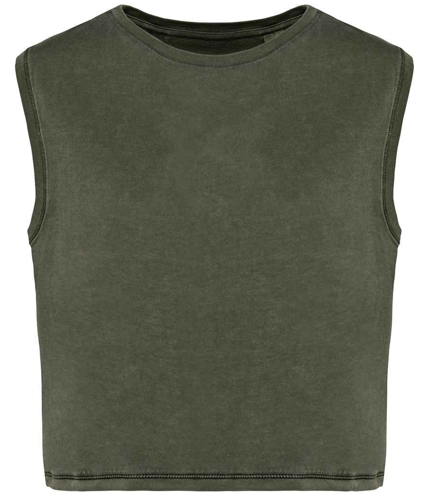 Organic Faded Cropped Tank Top: Womens - REGN