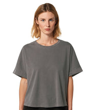 Organic Garment Dyed Roll Sleeve T-shirt: Womens - REGN