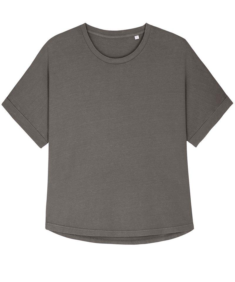 Organic Garment Dyed Roll Sleeve T-shirt: Womens - REGN