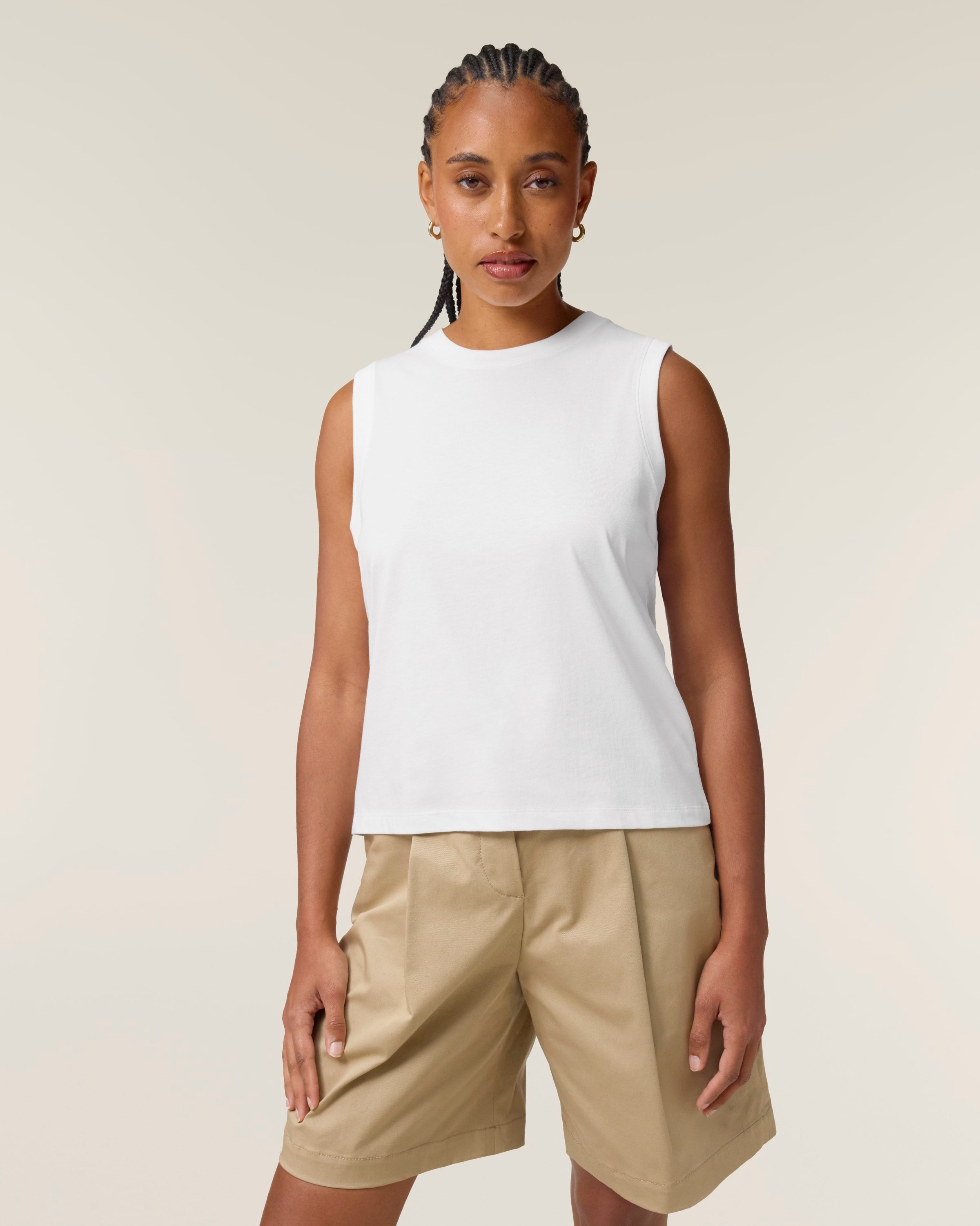 Organic High Neck Tank Top: Womens - REGN