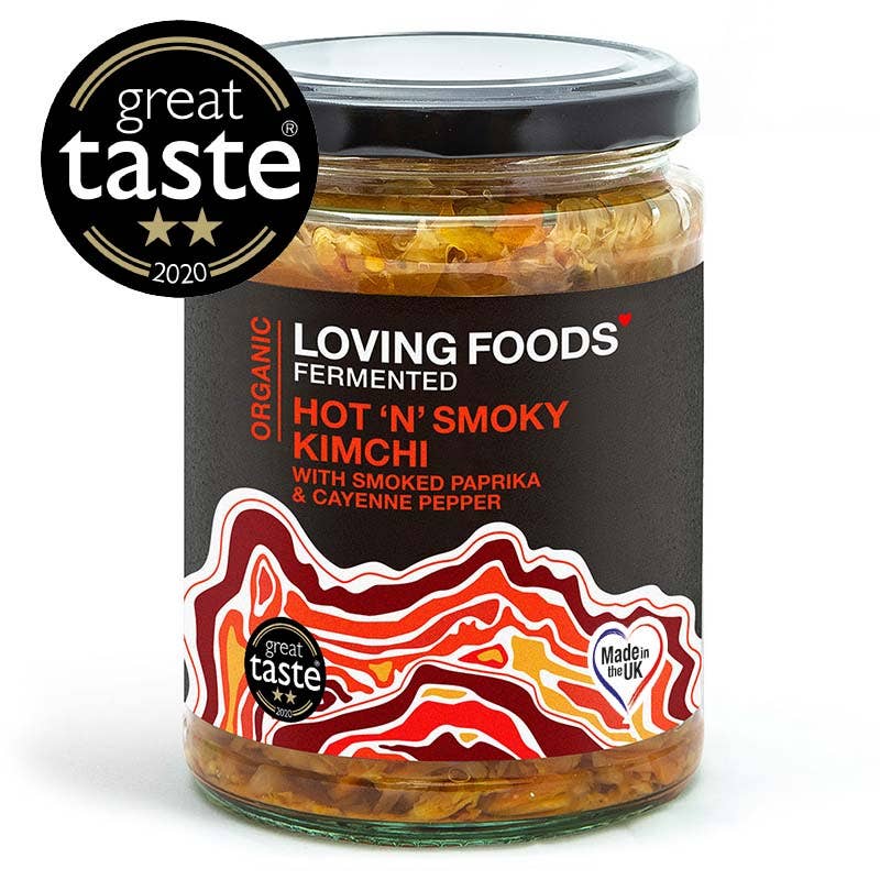 Organic Hot ‘n’ Smoky Kimchi – Unpasteurised Fermented Kimchi 475g Vegan - REGN