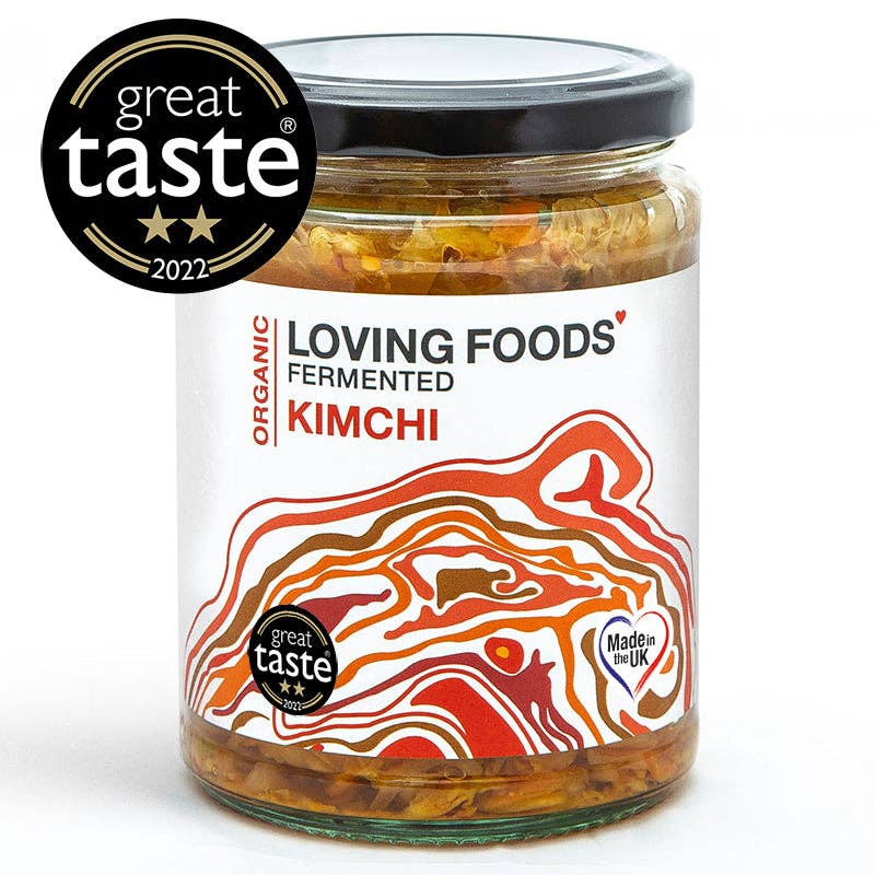 Organic Kimchi – Raw Unpasteurised Fermented Vegetables 475g Vegan - REGN