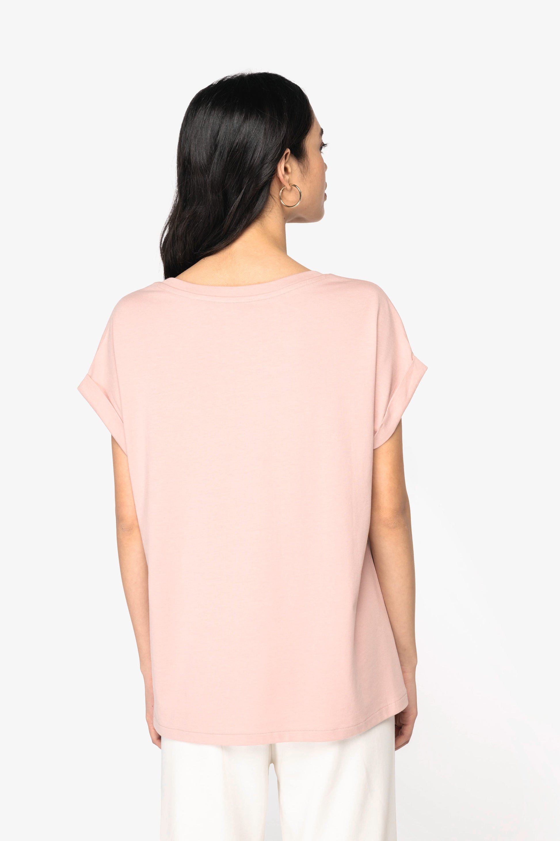 Organic Loose Fit Roll Sleeve T-shirt: Womens - REGN