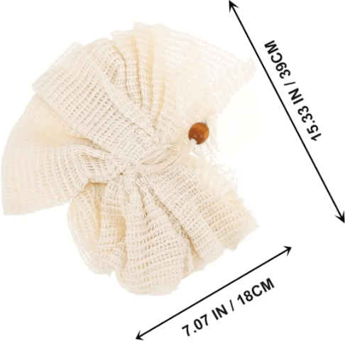 Organic Plastic Free Natural Cotton Shower Pouf, Body Loofah - REGN