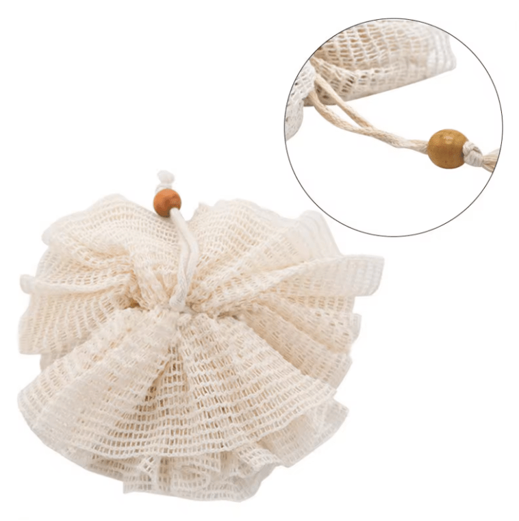 Organic Plastic Free Natural Cotton Shower Pouf, Body Loofah - REGN