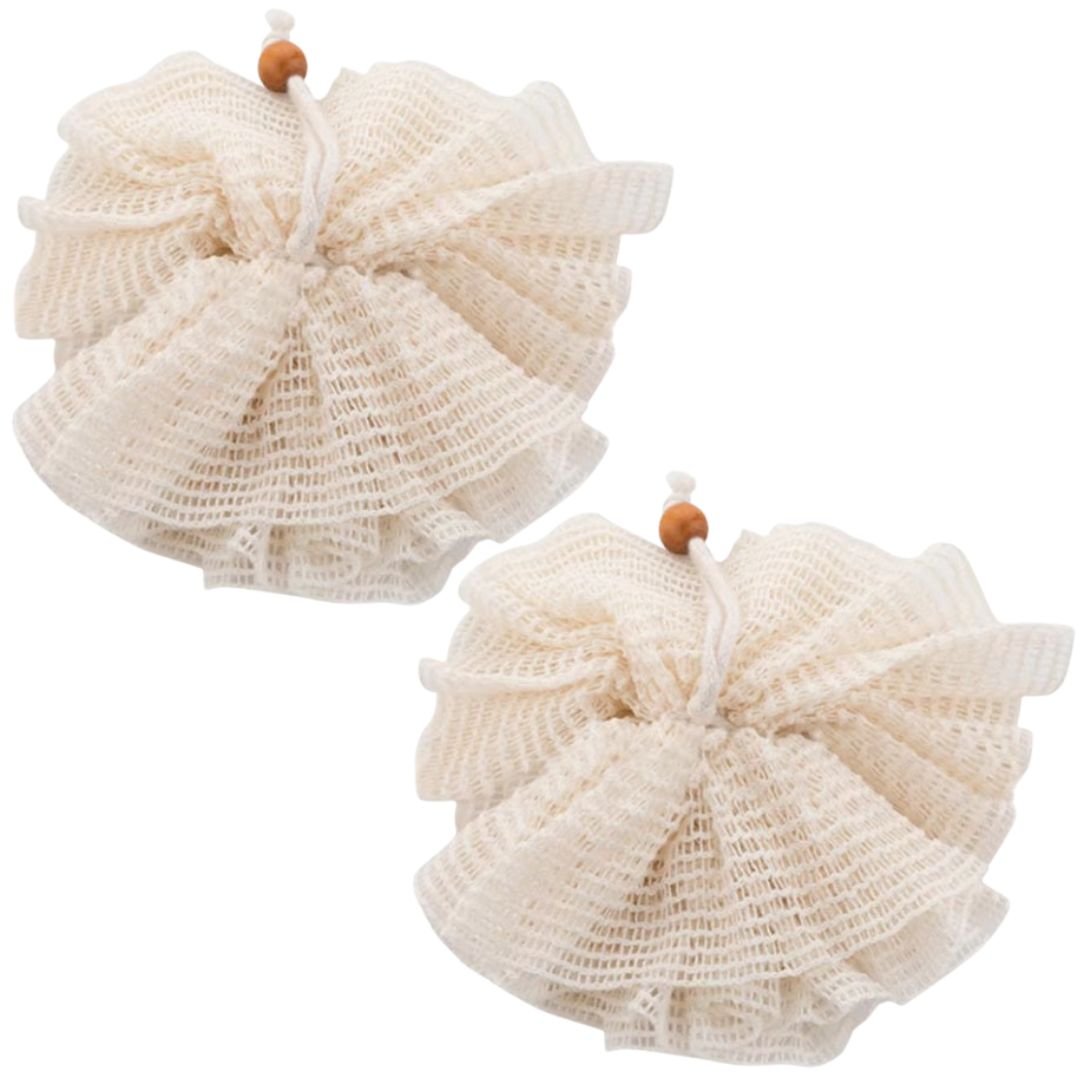 Organic Plastic Free Natural Cotton Shower Pouf, Body Loofah - REGN