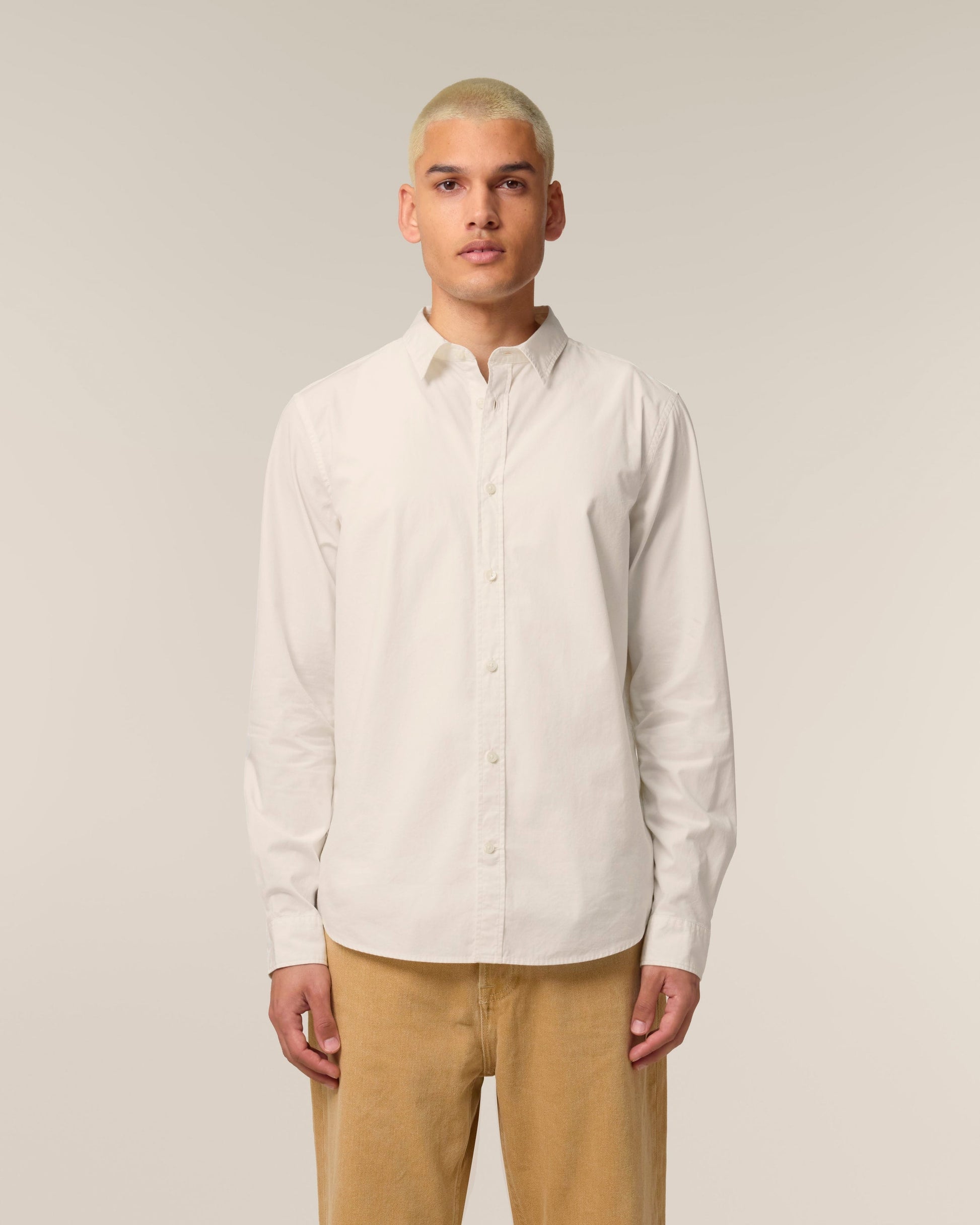 Organic Poplin Long Sleeve Shirt: Mens - REGN