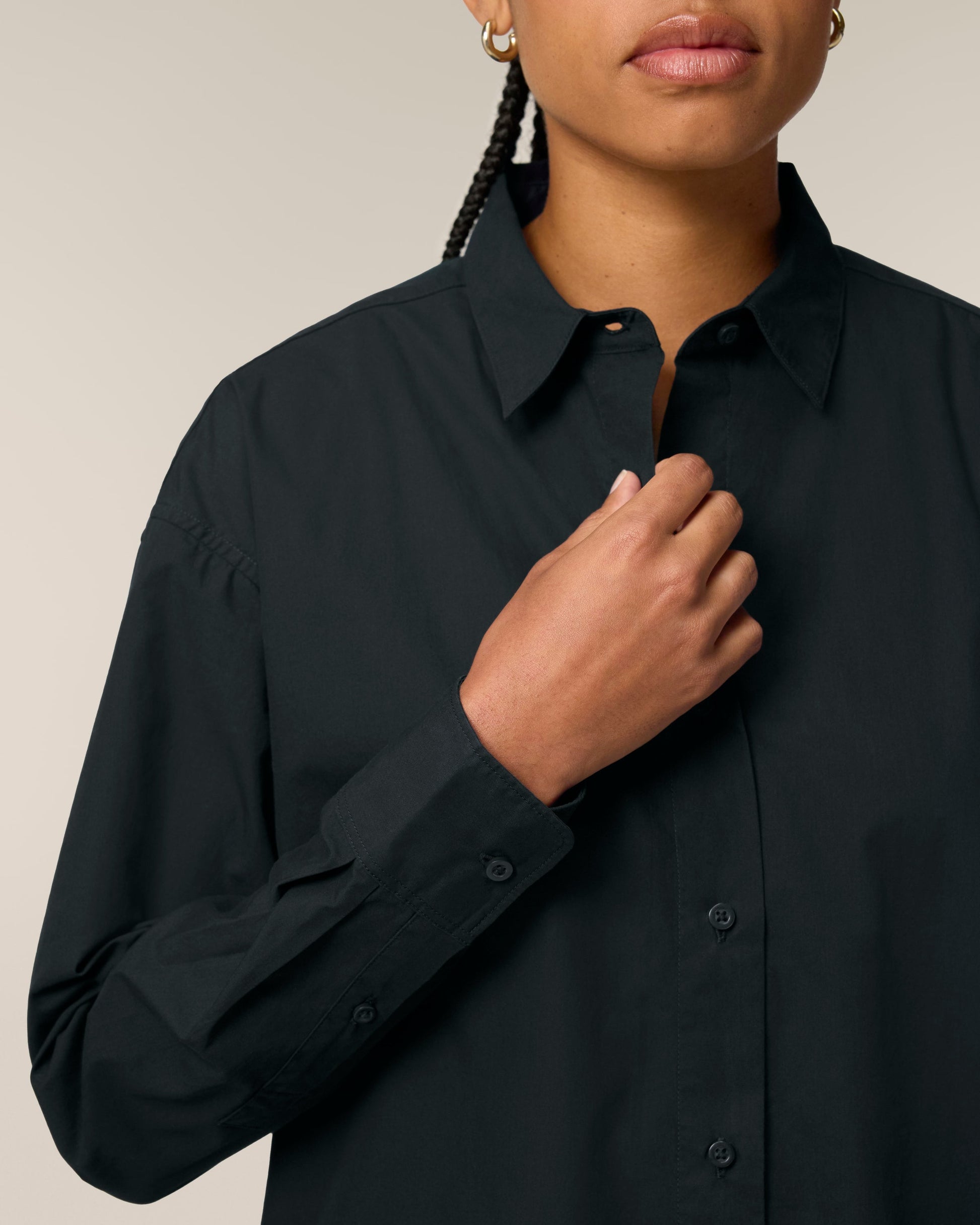 Organic Poplin Long Sleeve Shirt: Womens - REGN