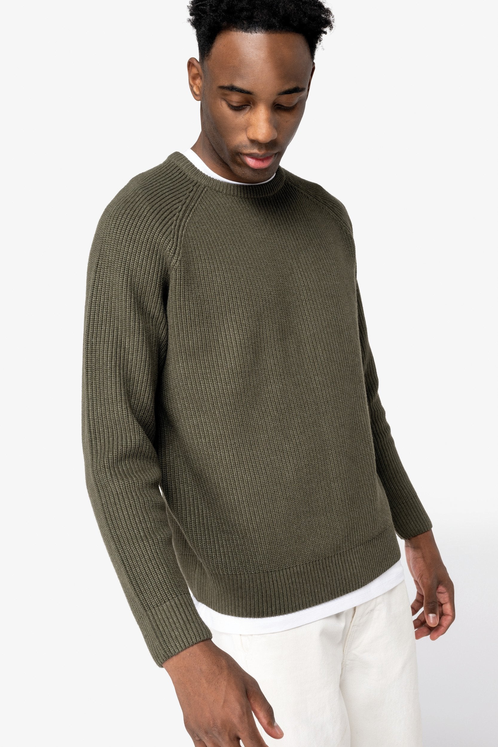 Organic & Recycled Polyester Chunky Knit Sweatshirt - REGN