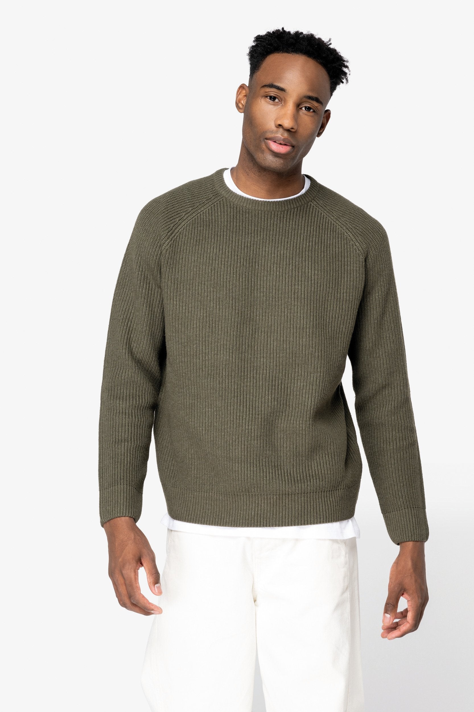 Organic & Recycled Polyester Chunky Knit Sweatshirt - REGN
