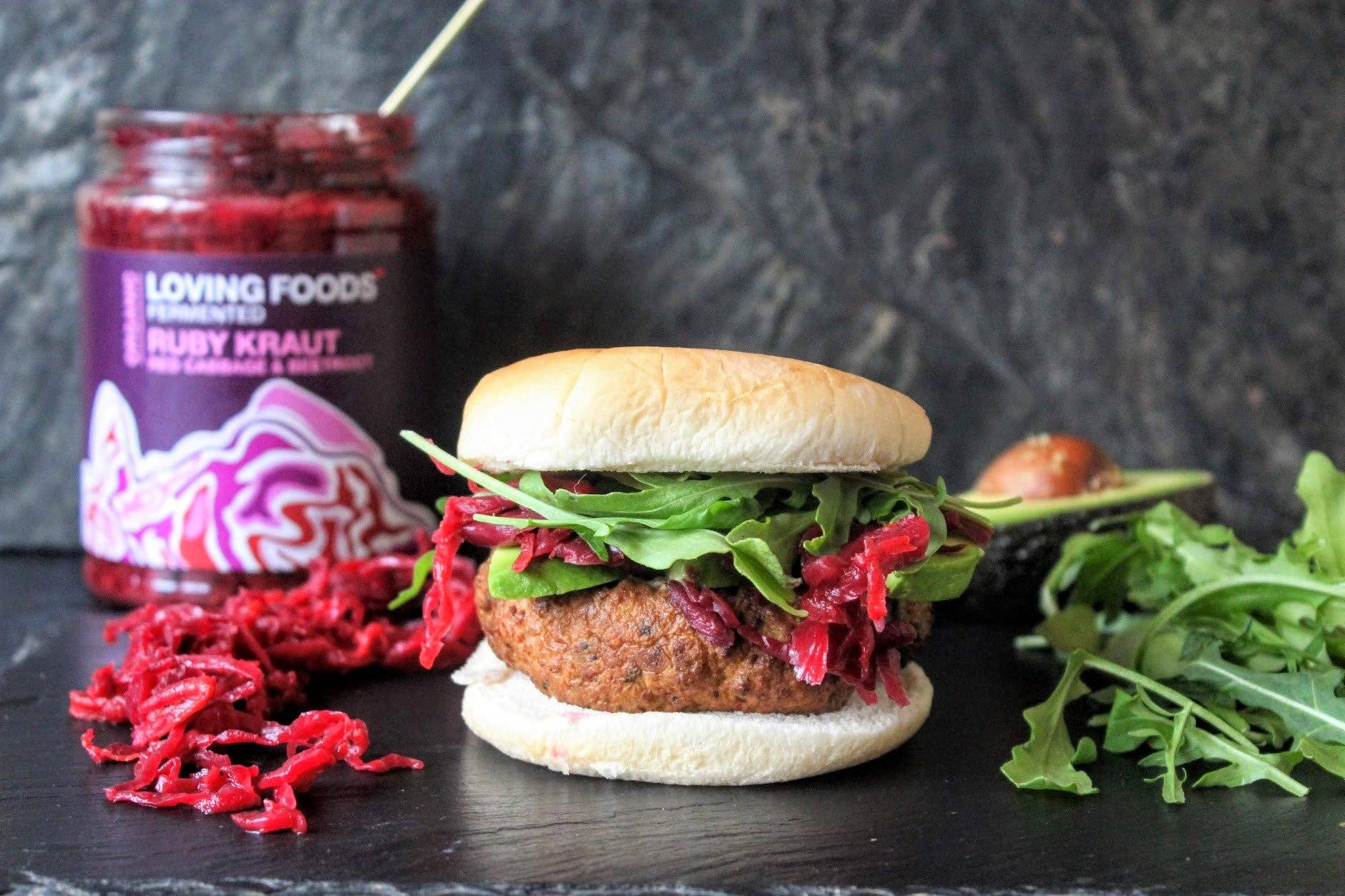 Organic Ruby Kraut – Unpasteurised Red Cabbage Sauerkraut 475g Vegan - REGN