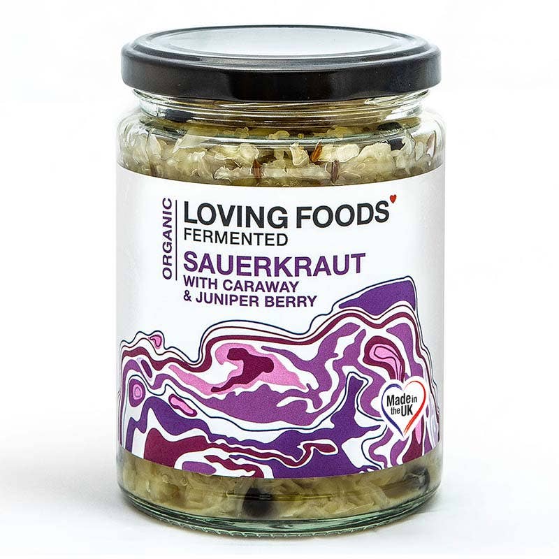 Organic Sauerkraut Caraway & Juniper Berry – Unpasteurised 475g Vegan - REGN