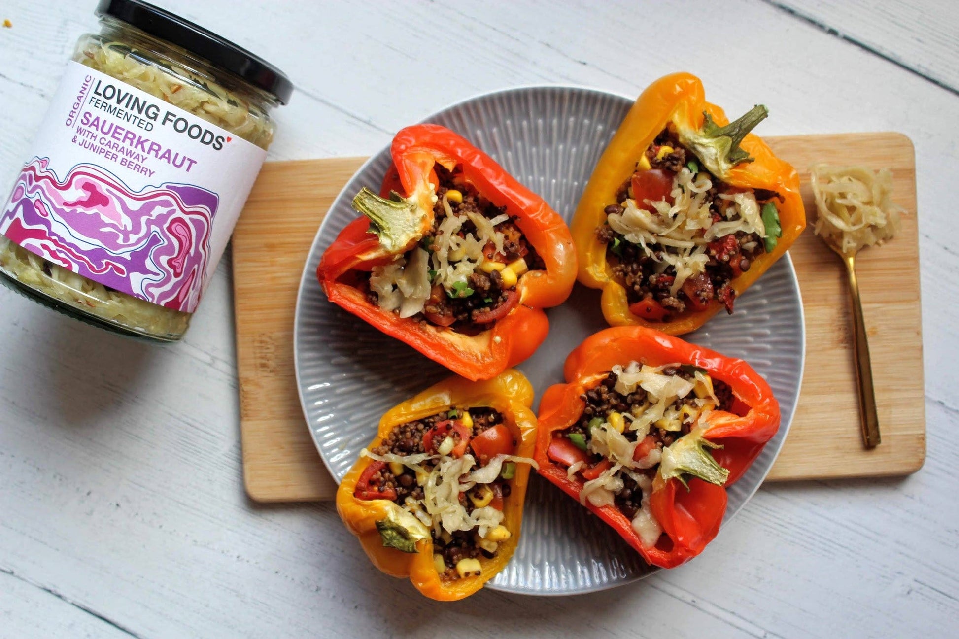 Organic Sauerkraut Caraway & Juniper Berry – Unpasteurised 475g Vegan - REGN