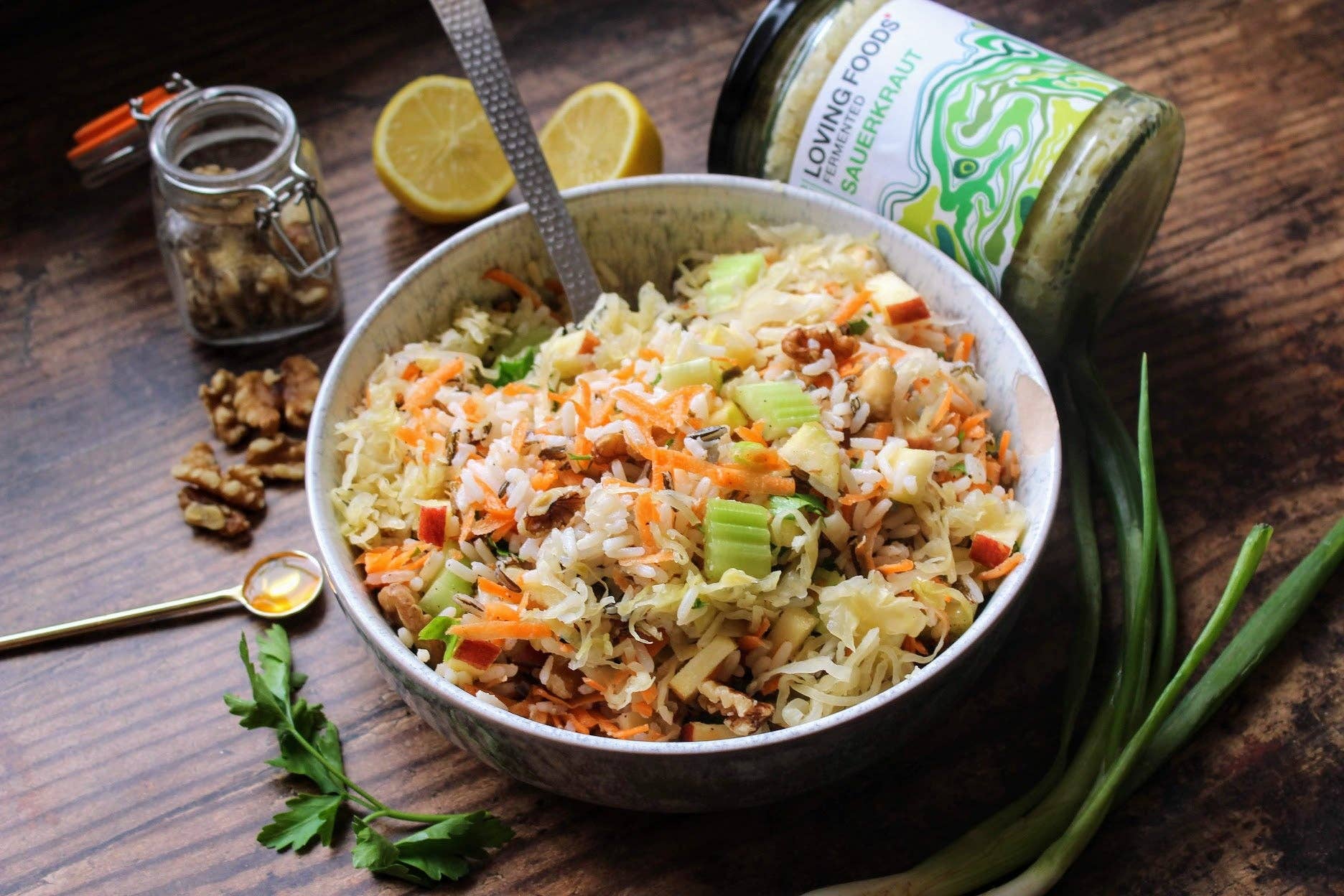 Organic Sauerkraut – Raw Unpasteurised Fermented Cabbage 475g Vegan - REGN