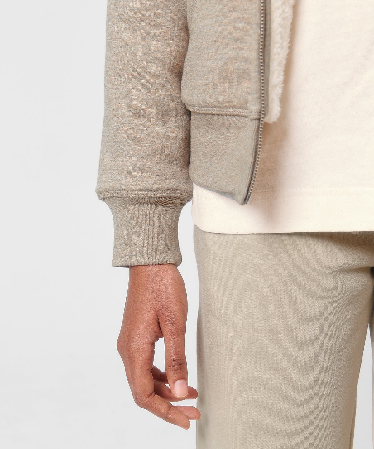 Organic Sherpa Zipped Hooded Sweatshirt: Unisex - REGN